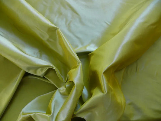 "CEYLON" 100%SILK TAFFETA JADE GREEN w GOLD SHOT BTY