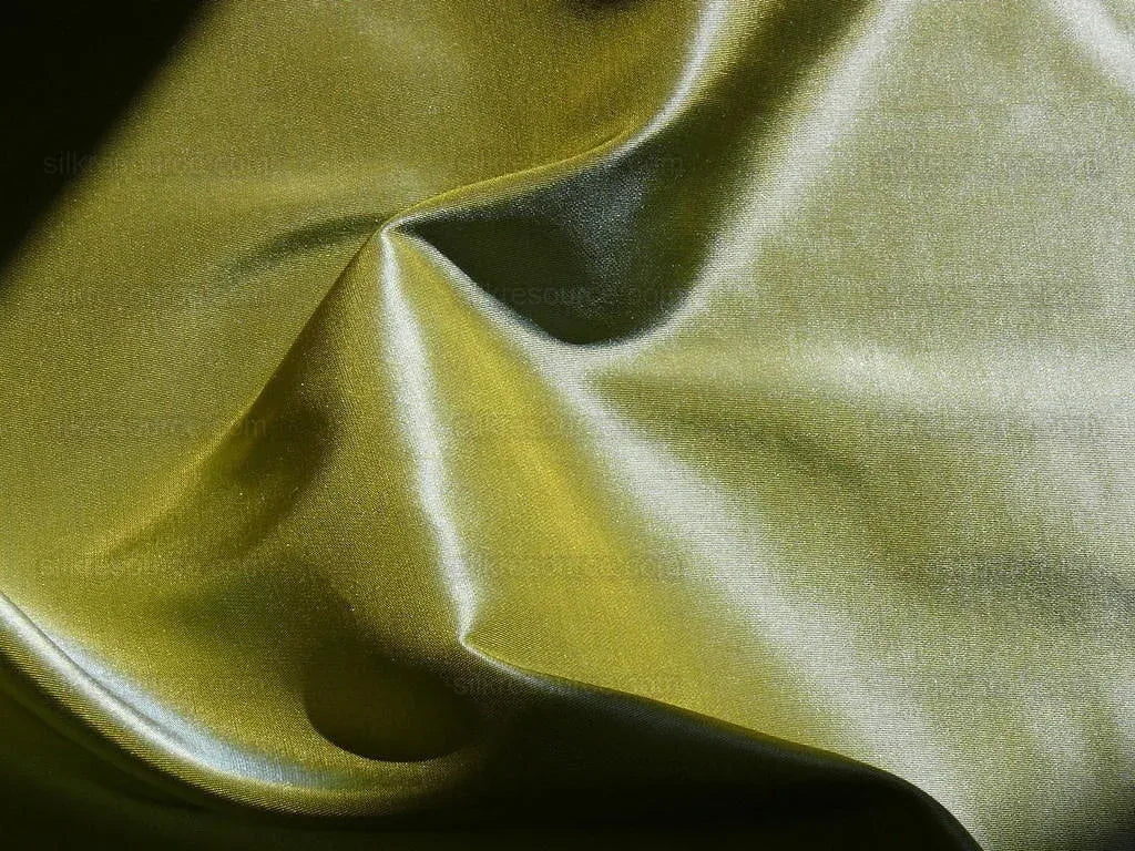 High End Ceylon 100% silk Taffeta Jade Green With Gold Shot Tropical Lush Jungle MSRP USD 275/yard By Yd