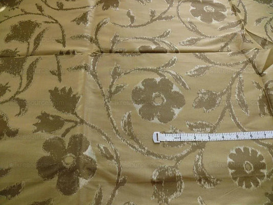 Kravet Coutour "origin"100%silk Lampas Bronze Gold 2.9y