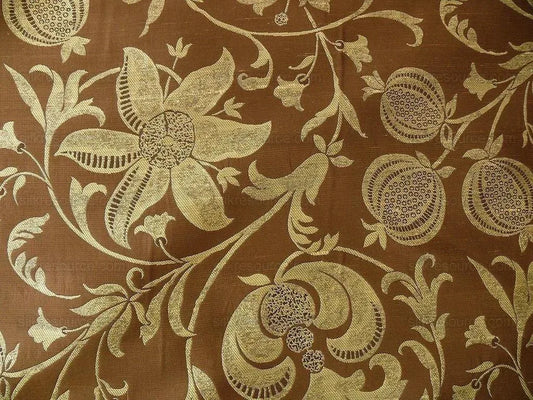 100% SILK LAMPAS FAIRY TALE POM "SEPIA" BROWN