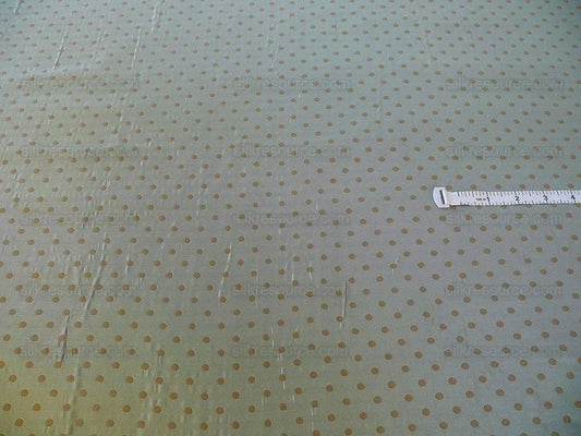 100% SILK DAMASK POLKA DOT "COIN" BLUE