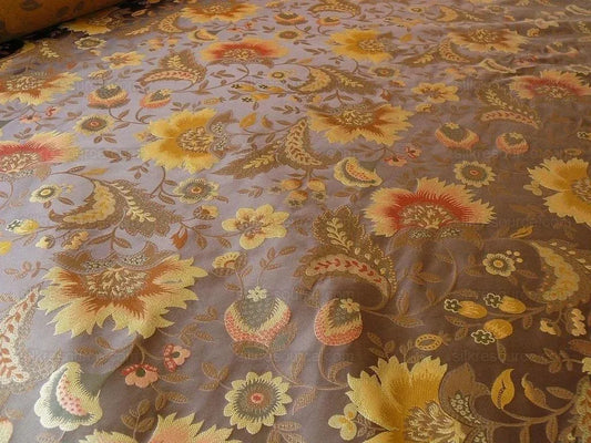 100% SILK LAMPAS SPRING GARLAND "CHOCOLATE" BROWN