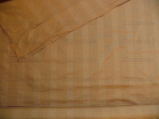 100% SILK JACQUARD PIANO KEY TEXTURE "GOLDSPUN" GOLD