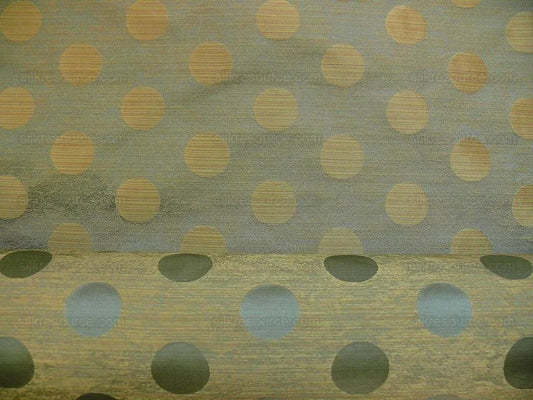 B.Berger 100% SILK DAMASK POLKA DOT "TIDE" BLUE By YARD