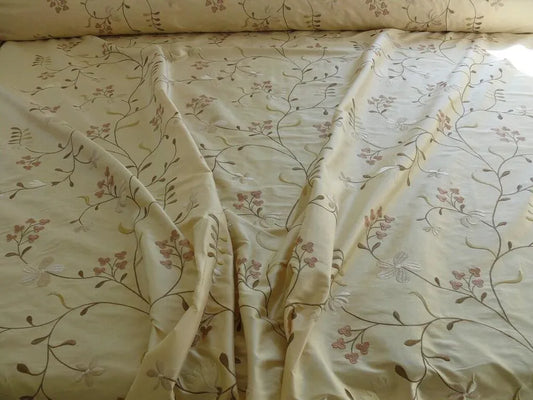 KRAVET COUTOUR 100%SILK SINENSIS FLORAL CREAM WHITE MSRP$284