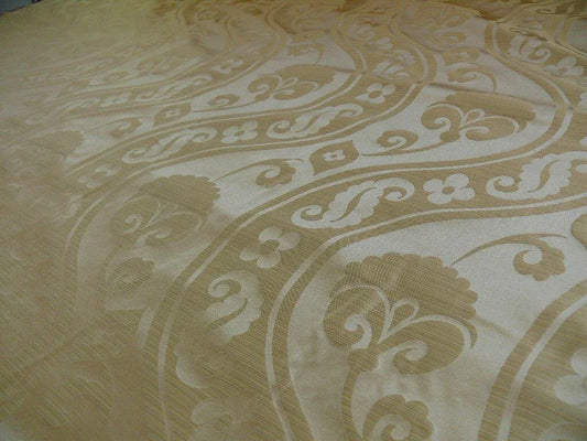 100%SILK DAMASK PEONY RIVER "GOLDDUST"