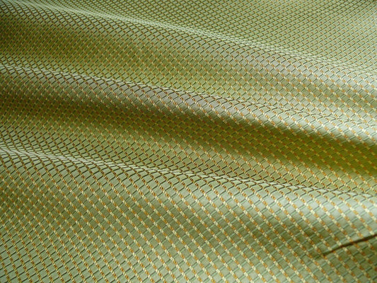 100% SILK JACQUARD DASHED SQUARE TEXTURE "ARCADIA" GREEN