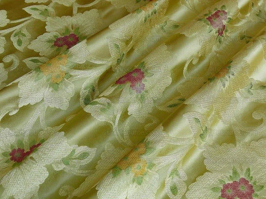 100% SILK LAMPAS TRI-LEAF FLOWER "GOLDENROD" GOLD