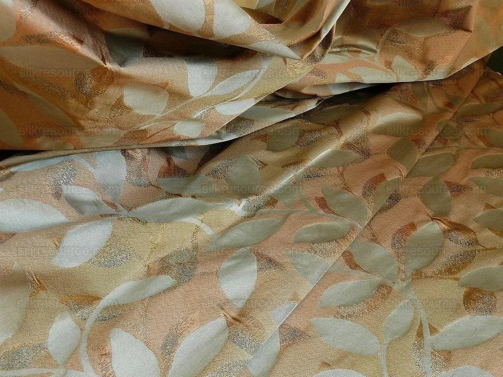 Kravet Coutour Silk "Eternal" #27747 Vine Espresso Blue Brown 100% silk Lampas MSRP USD 248/Y