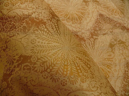 Kravet Coutour "indulgence Silk Lampas Amber Gold Copper Chevron Medallion Special Order MSRP USD 248/Y