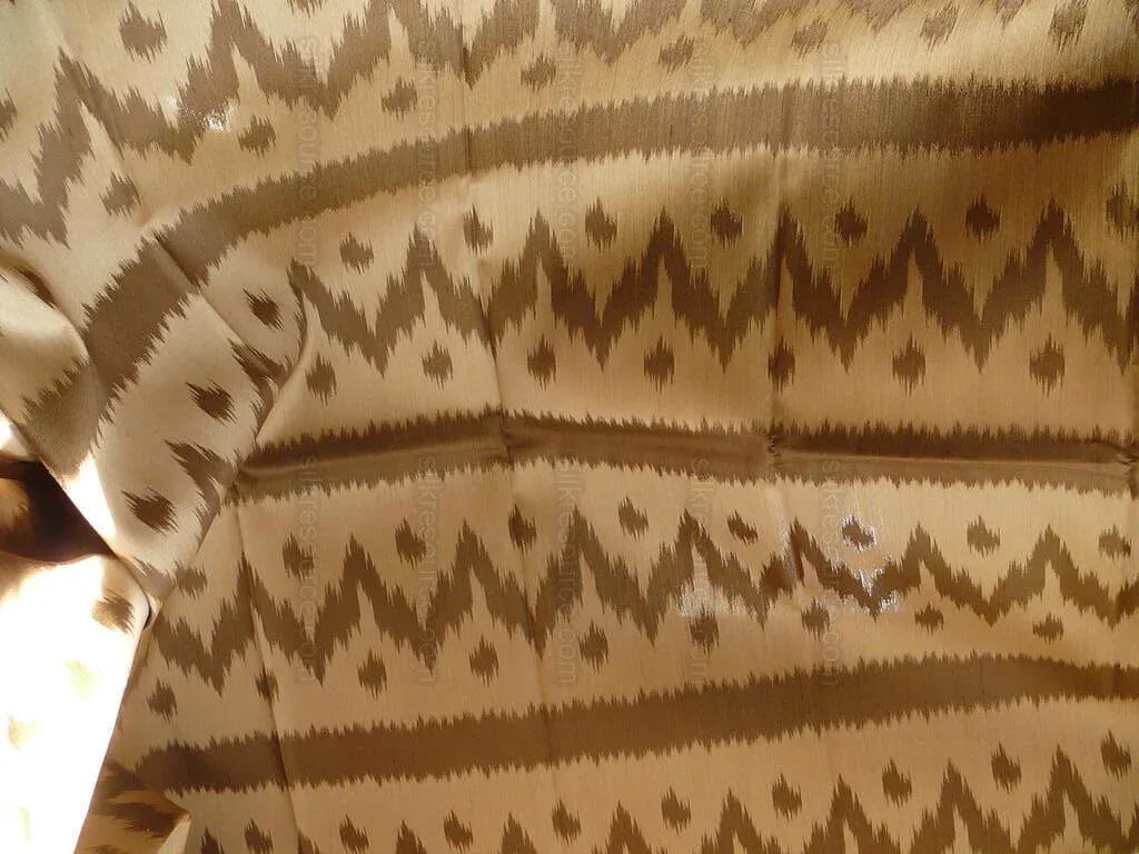 Kravet Couture Passage Ikat Deep Brown Silk Wool 2y