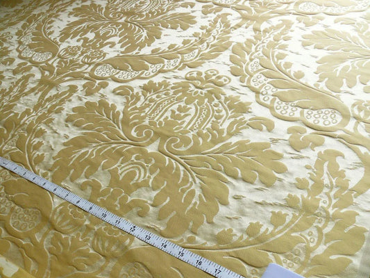 SCHUMACHER FAB CLASSY RENAISSANCE DAMASK "GOLD" YELLOW fr ITALY