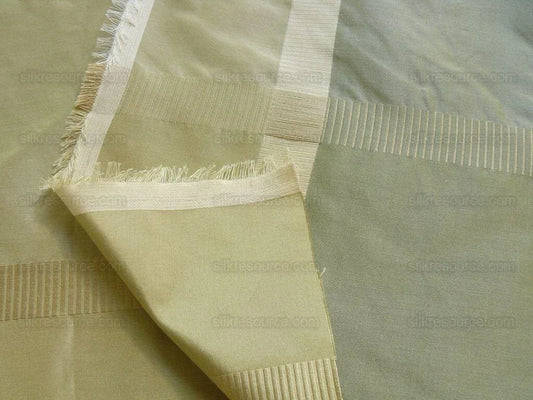 By Yd Hiend Schumacher Early Spring Italian Silk Linen Plaid Green Gold MSRP USD 200/y