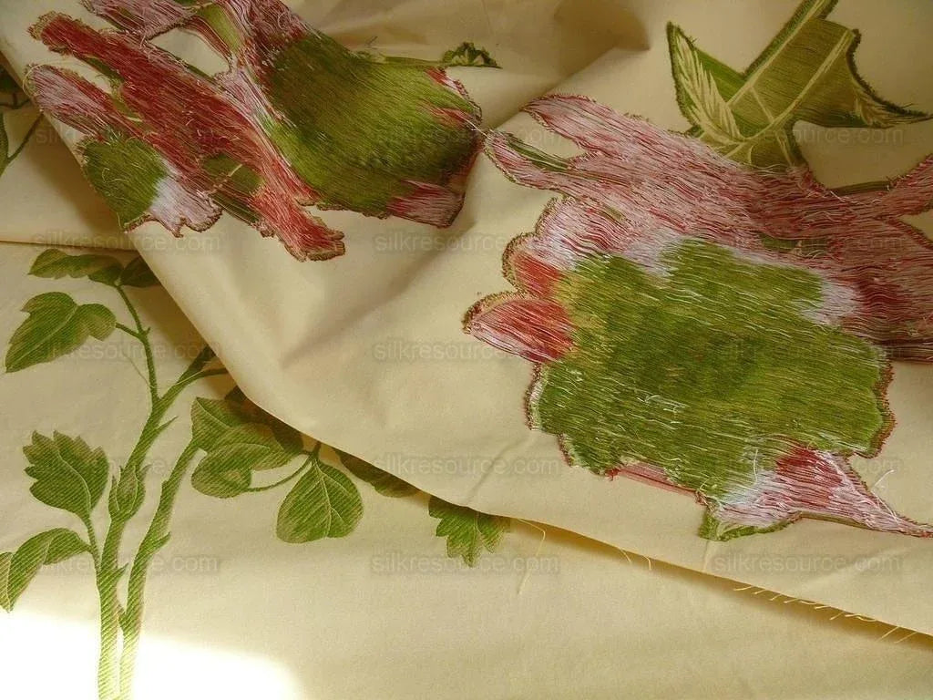 Peony~lee Jofa "peonia Weave" Pink Red On Butter Fil Coupe Bty M