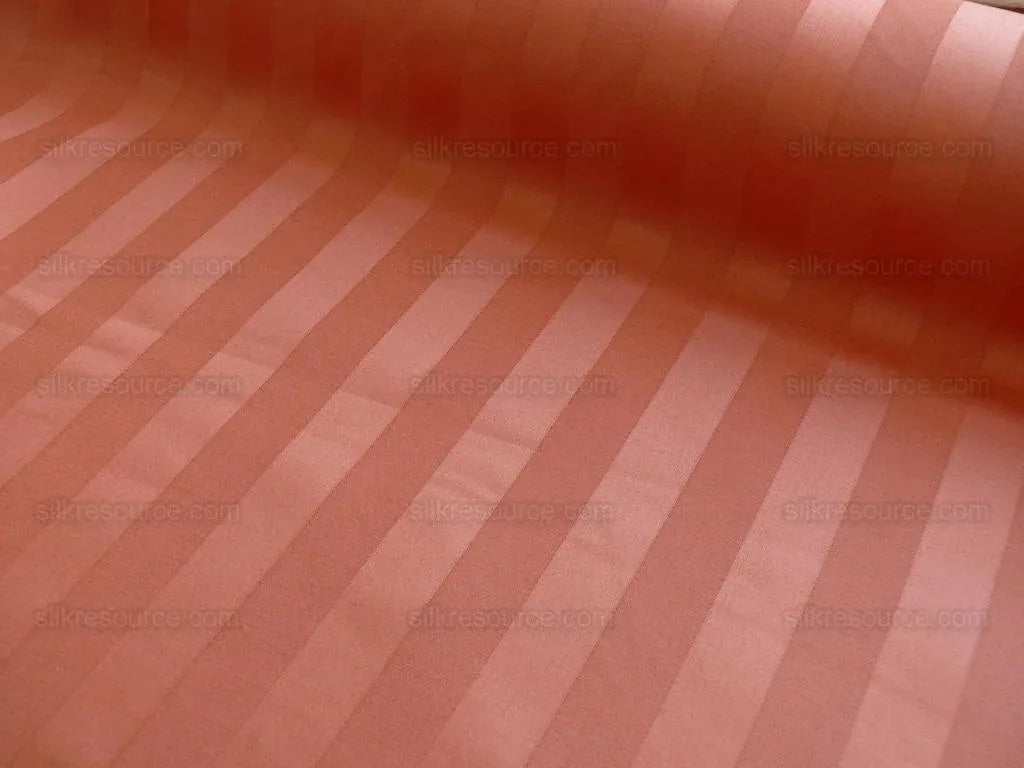 Bty Clarence House Wool Stunning Coral Orange Satin Stripe #739