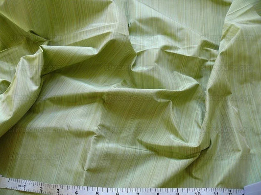 Kravet Prism 100%silk Taffeta Strie Pin Stripe Spring Green 1.6