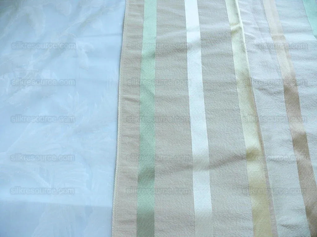 8.9y Lee Jofa Silk Organza Sheer Tropical Plant Foliage Willow