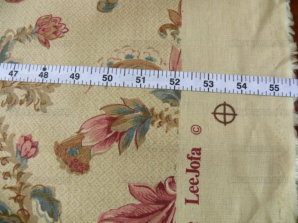 Lee Jofa "french Leaf" Linen Print Tan Sand Bty MSRP USD 136/Y!