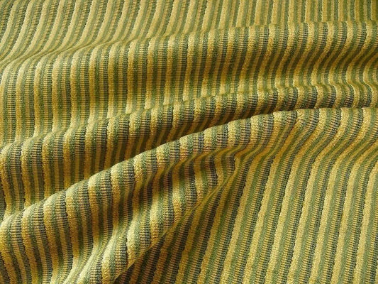 by yard Kravet Couture Medfield Spring Green Yellow Thick Velvet Mini Pin Stripe Belgium