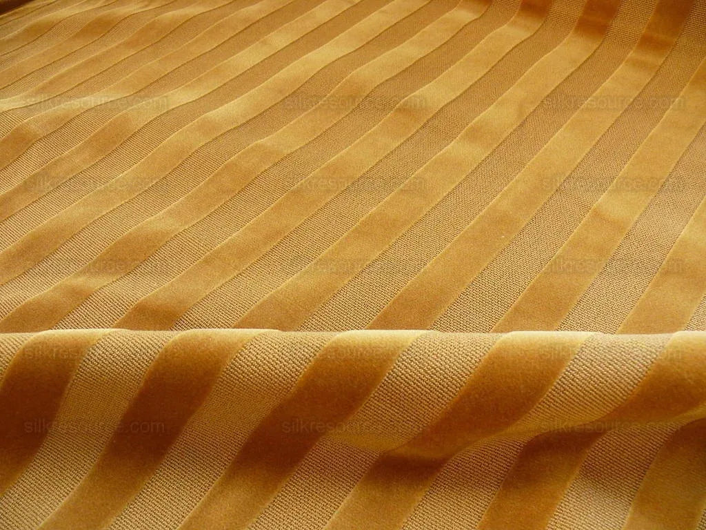 0.75yard Kravet Golden Amber Cut Velvet Stripe