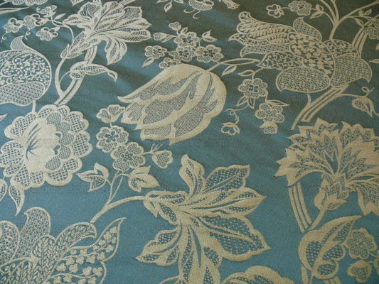 Lee Jofa Devonshire Damask Silk - Azure Blue