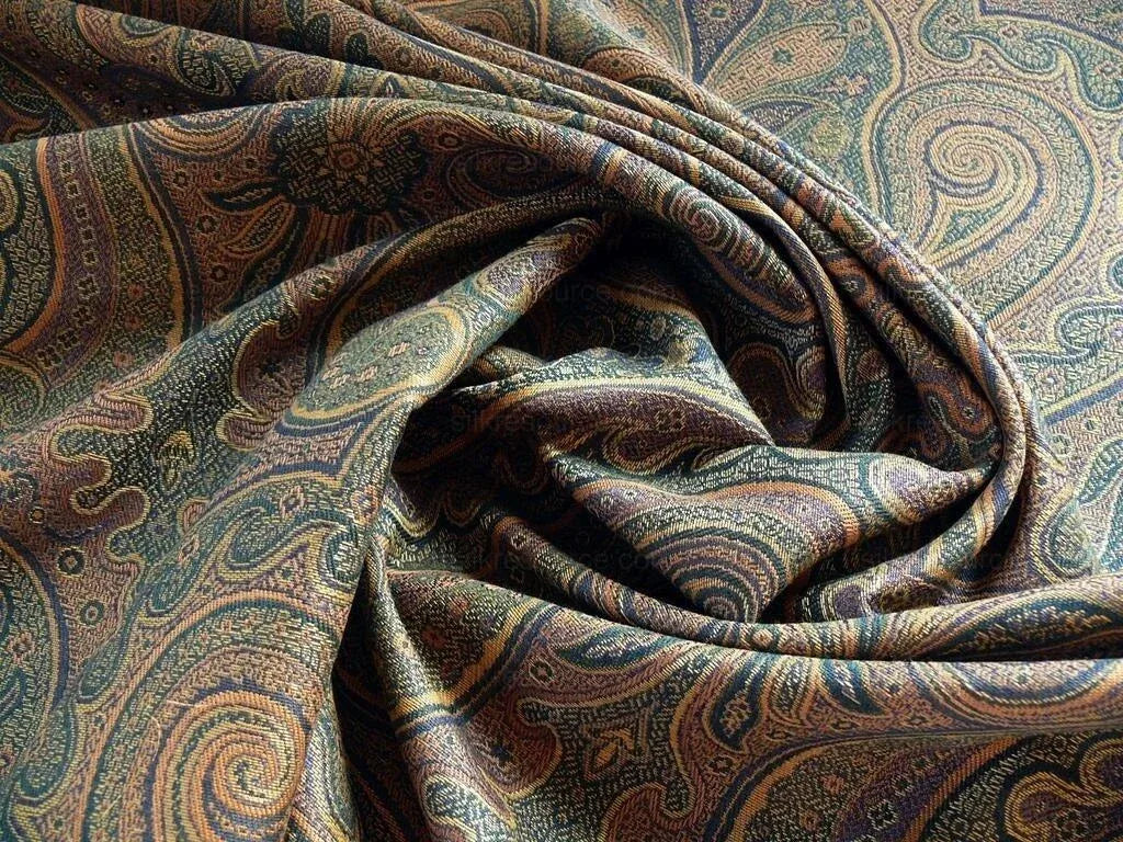 Lee Jofa Madagascar Paisley Mediterinian Blue Damask Renaissance MSRP USD 198