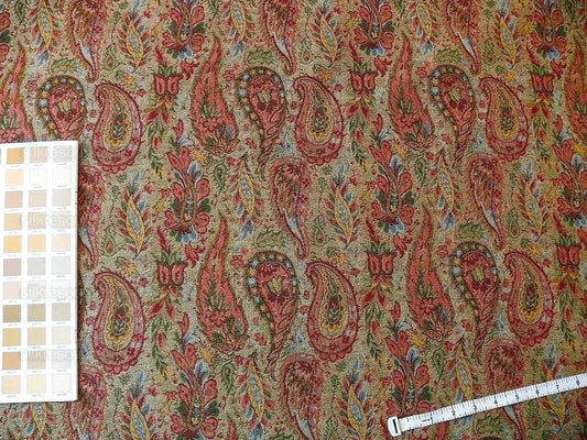 Lee Jofa Kashmir Bengali Cotton Tapestry Woven Paisley MSRP USD 196/Y