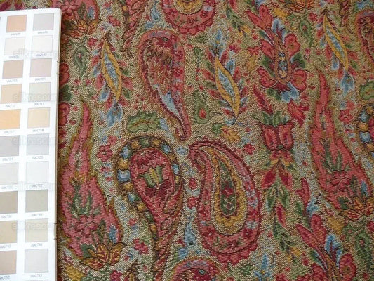 Lee Jofa Kashmir Bengali Cotton Tapestry Woven Paisley MSRP USD 196/Y