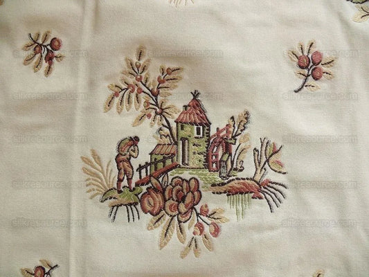 5Y LEE JOFA SIAM WEAVE MILL FRENCH TOILE FIL COUPE MANDARIN RED