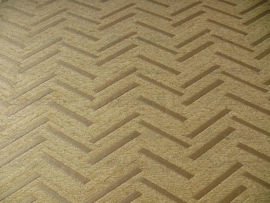 LEE JOFA NEHRI SILK CHENILLE OCHRE HERRINGBONE GOLD PURPLE