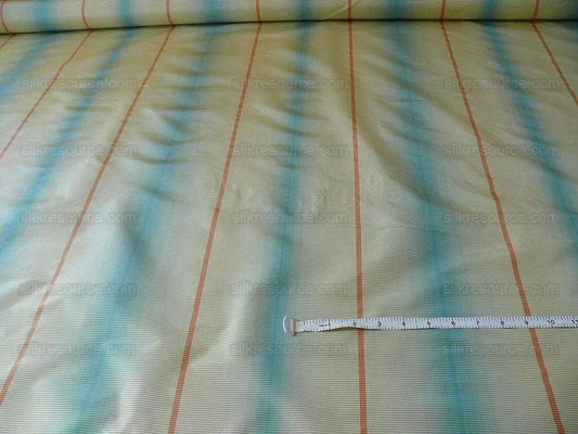 Lee Jofa Murano Silk Stripe Topaz Turquoise Blue Red Cream Strie Bty MSRP USD 268/y