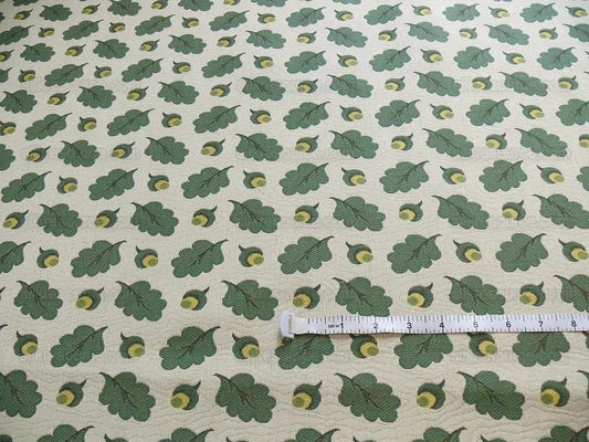 BTY LEE JOFA OAK LEAF WEAVE ACORN MATELLASSE FOREST GREEN MSRP$2