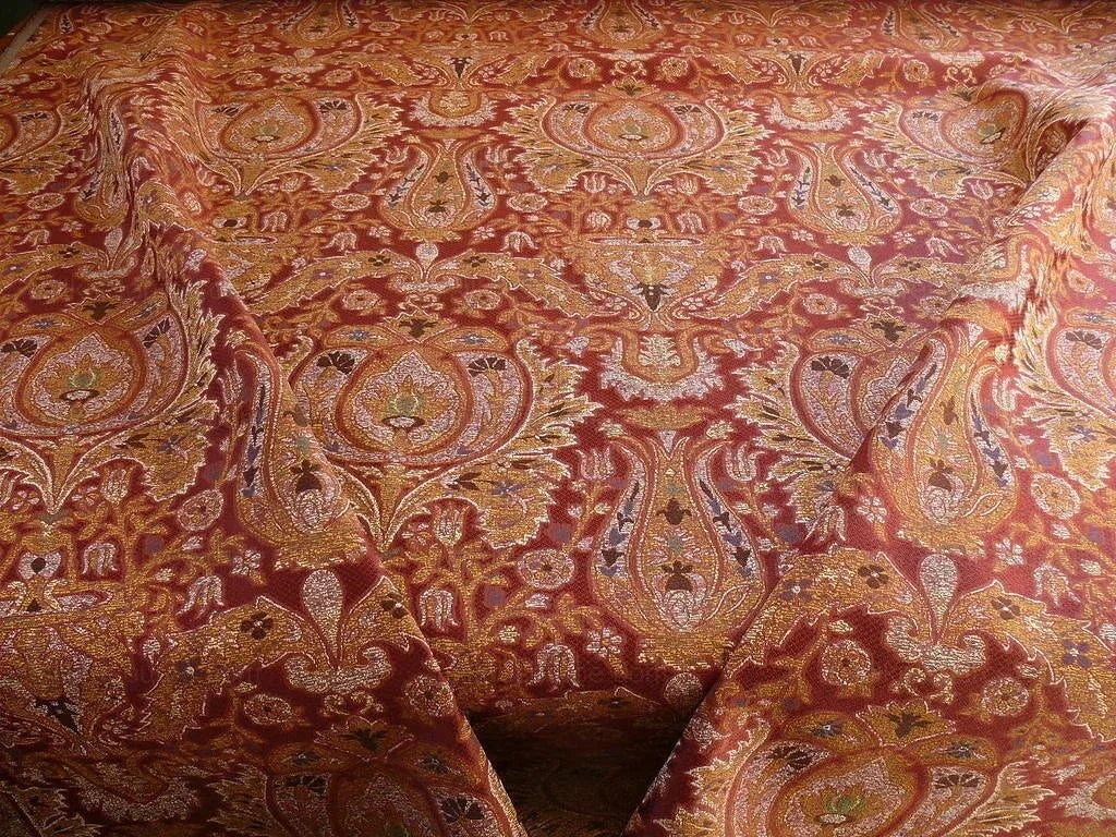 Lee Jofa San Pietro Paisley "crimson" Red Burgundy Blue Paisley