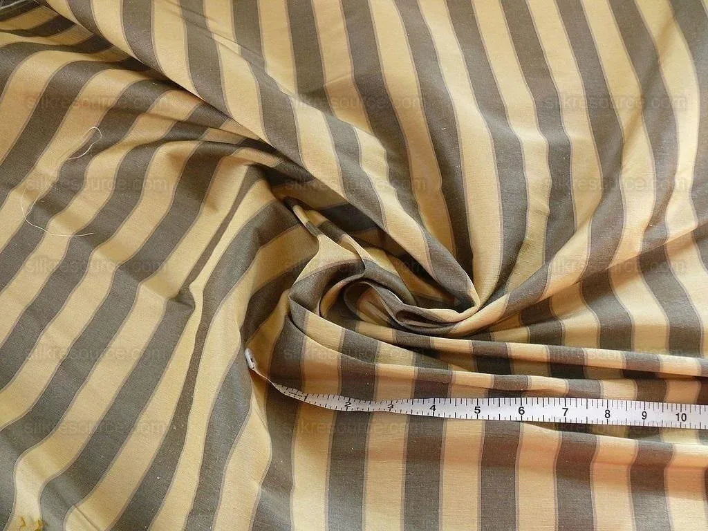 Lee Jofa Penrith Stripe Sand/tan Grey Charcoal & Gold Stripe Silk Linen MSRP USD 236/Y