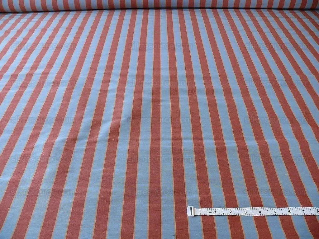 Lee Jofa Penrith Stripe Ruby/sky Blue & Rose Red Stripe Linen Silk MSRP USD 236/Y