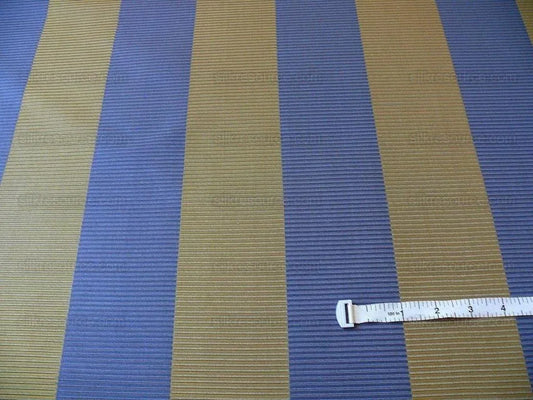 LEE JOFA STEREOPTICON STRIPE "DELPHIN" COPPER BLUE SILK+WOOL BT