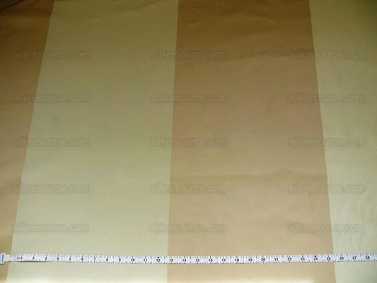 LEE JOFA TENNYSON STRIPE "CREAM" WIDE STRIPE SILK TAFFETA BEIGE
