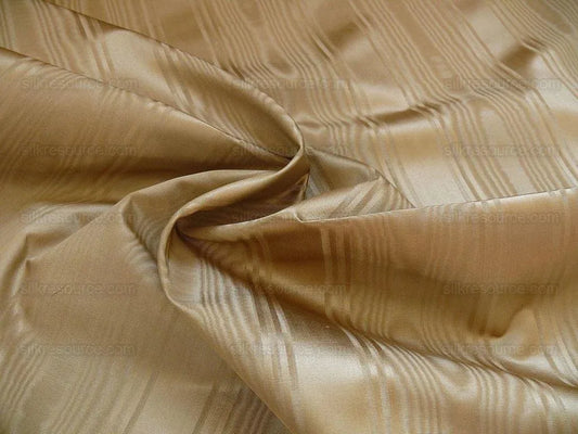 Kravet Couture Manisse Moire Stripe Doeskin Silk Toffee Lite Brown MSRP USD 157/Y