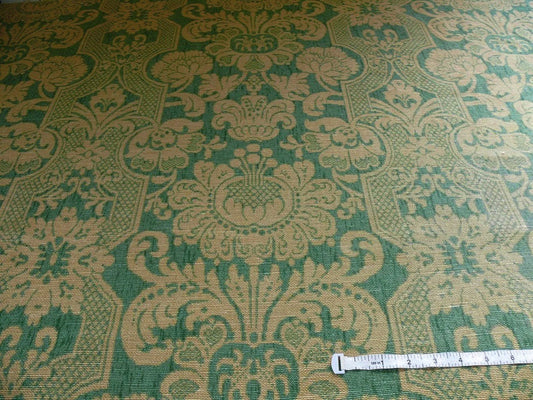 Bty Lee Jofa Croome Damask Linen Print Emerald Green MSRP USD 168/Y