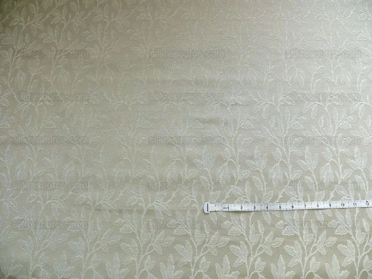 By yard Lee Jofa Gracefield Damask "LINEN" Taupe Grey Foliage Vine Art Nouveau from France MSRP 156/Y