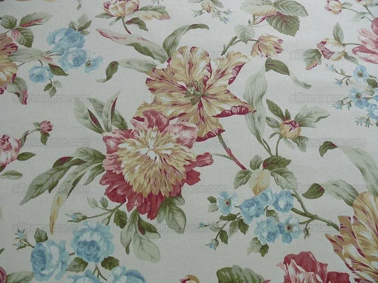 5y Kravet Clear Water Peoney Tree Of Life Rose Cotton Fr Uk