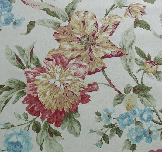 5Y KRAVET CLEAR WATER PEONEY TREE OF LIFE ROSE COTTON fr UK
