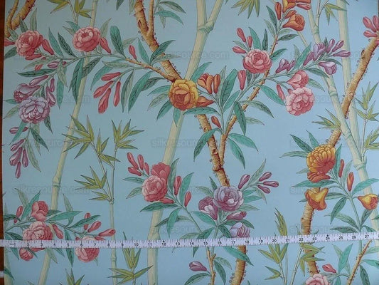 Brunschwig & Fils Bamboo Grove Tea Paper Chinoserie Bird Double Roll MSRP USD 676/roll
