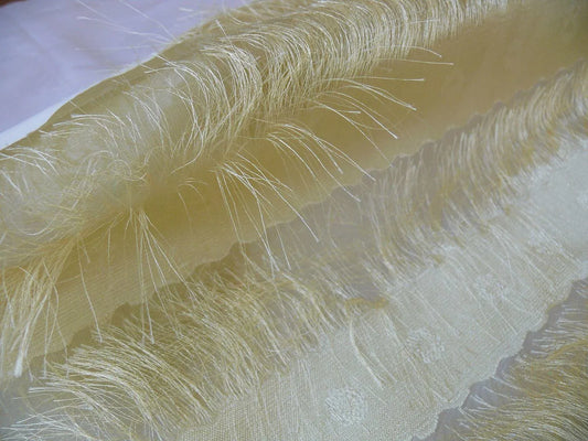 BY YARD Kravet Eyelash Flapper 100%silk Organza Sheer Gold MSRP USD100/y