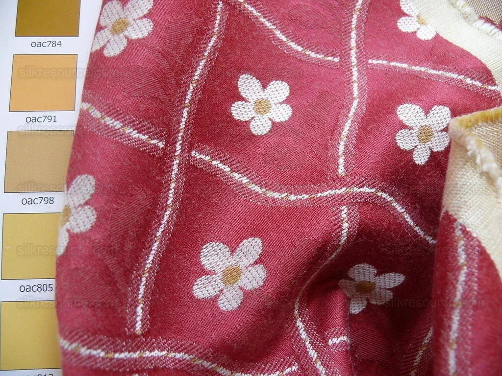 7.8y Scalamandre La Favorita Treillage Petite Rose Trellis Lampa