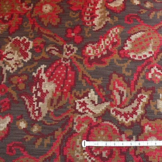 Lee Jofa Carpet Bag Red/pink on Espresso BTY MSRP$396/Y!