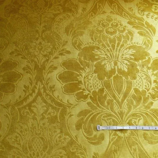 ON HOLD SCALAMANDRE PIERRE FREY RICHELEAU CUT VELVET SPUN GOLD