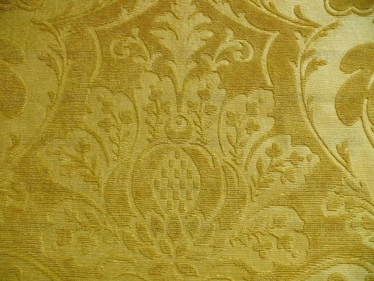 Scalamandre Pierre Frey Richeleau Cut Velvet Linen Velvet Spun Gold