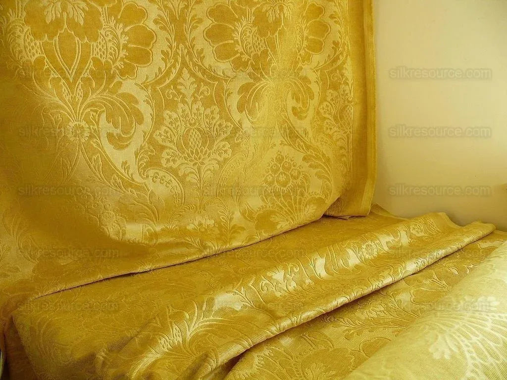 Scalamandre Pierre Frey Richeleau Cut Velvet Linen Velvet Spun Gold
