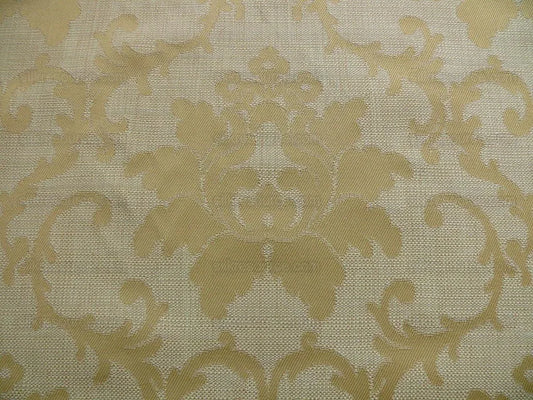 By Yard BRUNSCHWIG & FILS YELLOW MAIZE LOTUS MEDALLION DAMASK #979